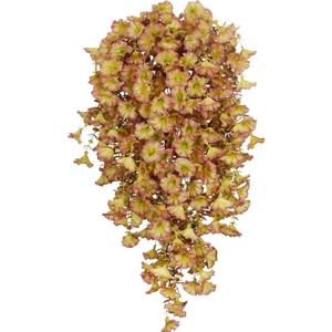 4 Pcs Artificial Hanging Flowers for Outdoors Fall Morning Glory Artificial Flower Autumn Decoration Yellow Faux Flowers for Outdoor Planters Front Door Porch Patio Yard Decor