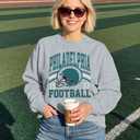 MNLYBABY Football Sweatshirt Women Game Day Sweatshirts Football Team Fans Pullover Long Sleeve Crew Neck Tops (Gray, XXL)