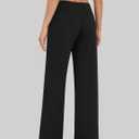 FireSwan Wide Leg Yoga Pants for Women Work Palazzo Pants with Pockets Casual Lounge Dress Trousers (M)