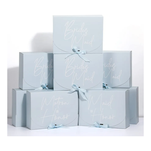 Marspark 8 Pack Blue Bridesmaid Proposal Gift Boxes with Ribbon 7.87 x 10.6 Inch Will You Be My Maid of Honor Bridesmaid Boxes for Wedding Bridal Shower Packaging Supplies Birthday Party Favors