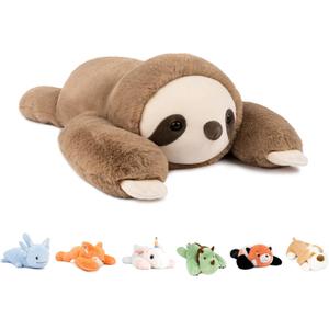 Niuniu Daddy 20" | 3.3 Pound Weighted Sloth Stuffed Animals for Adults & Kids & Baby, Large Brown Sloth Weighted Lap Animals Plush, Cute Weighted Stuffy Toy as Gift for Christmas Birthday Holidays (Medium) Niuniu Daddy 20" | 3.3 Pound Weighted Sloth Stuffed Animals for Adults & Kids & Baby, Large Brown Sloth Weighted Lap Animals Plush, Cute Weighted Stuffy Toy as Gift for Christmas Birthday Holidays (Medium)