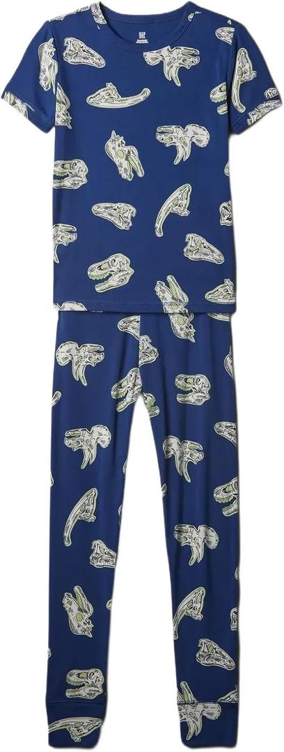 GAP Boys' Toddler Short Sleeve Pajama Set (12, Dinosaur)