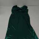 MUXXN Women 50s Style Retro Cap Sleeve Square Neck Satin Evening Cocktail Wedding Guest Long Maxi Dress (Large, Green)