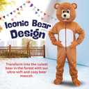 Dress Up America Bear Mascot Costume - Full Body Animal Suit for Kids & Adults - Includes Jumpsuit & Mask, Large
