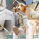 BARROCK Handheld Bidet Sprayer for Toilet, Stainless Steel Metal Made Baby Cloth Diaper Spraying Kit, Bathroom Toilet Bidet Attachment Set for Bathing Pets and Feminine Hygiene, Brushed Brass Gold