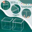 Blulu 8 Pcs Clear Acrylic Box with Lid Plastic Jewelry Mini Storage Box Mini Cube Containers for Candy and Tiny Jewelry Easter Party Favor(3.3 x 3.3 x 3.3 Inch,Classic Style)