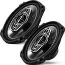 6 x 9 5-Way Car Coaxial Audio Speakers (Pair), 1000W Peak 4 Ohm Vehicle Coaxial Speaker W/PEI Dome Tweeters, Universal Car Stereo Speaker, Coaxial Tweeter Speaker Replacement (6 x 9-Inches)