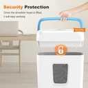 Bonsaii Paper Shredder for Home Use, 3.4 Gal Wastebasket, 6 Sheet Crosscut Paper Credit Cards, Staples, and Clips Shredder for Home Office Use, Portable Handle Design