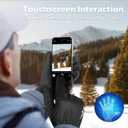 Winter Gloves for Men Women Cold Weather, Full Touchscreen Gloves with Warm Plush Lining Cycling Driving Gloves (Black, S)