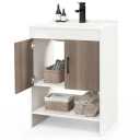 Giantex Bathroom Vanities with Vessel Sink - Bathroom Sink Cabinet with Doors