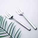 Serving Platters Forks Stainless Steel Buffet 9 inch Utensils Cake Butter Pastry Servers (4 pcs serving forks)