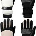 SATINIOR 2 Pairs Kids Waterproof Winter Snow Gloves Ski Gloves for Boy Girl Outdoor Warm Thickening Snowboar