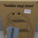 Toddler Step Stool, Easy to Fold Step Stools for Toddlers with Non-Slip Surface & Alphabet Patterns, Lightweight & Cute Kids Step Stool for Potty Training, Bathroom Sink, and Bedroom, Gray