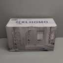 XLHOMO 32-122inch Corner Shower Caddy Tension Pole White, Rustproof Drill-Free Shower Shelves for Bathroom Bathtub Washbasin, Adjustable Shower Organizer with 4 Tier Patent Stable Shelves & Towel Bars