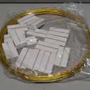 ToppYuanZea 15 Pack Metal Floral Hoop Table Centerpiece with Stand, 12 Inch Wreath Ring Stand for Crafts Dream Catcher, Wreath Macrame Gold Hoop Rings for Balloon DIY Wedding Decor