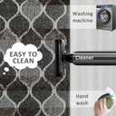 Villsure Kitchen Rugs and Mats, Non Skid Kitchen Runner Rug Absorbent Resist Dirt Kitchen Floor Mat Comfort Standing Mat Made of 100% Polypropylene Machine Washable,17.7"x59",Black (1'6" x 4'11" (Rectangular))