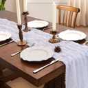 6 Pack 10FT White Cheesecloth Table Runner 120 Inch Long Gauze Rustic Boho Spring Cheese Cloth Table Runner Sheer Fabric Decorations for Holiday Party Wedding Banquet Bridal Baby Shower Dcor