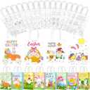 Pasimy 24 Pcs Summer Beach Pool Coloring Gift Bags DIY Summer Paper Coloring Crafts for Kids Pool Party Goodie Candy Gift Treat Bags for Hawaii Party Favors Supplies Classroom Activities(Cute)