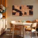 Modern Brown Geometry Art Wall Decor 24x48 Inch Bedroom Office Decor