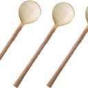 Ceramic Small Coffee Spoon 4.5inch Retro Small Porcelain Spoon Mini Teaspoons For Coffee Sugar Dessert Cute Tableware, Pack of 3