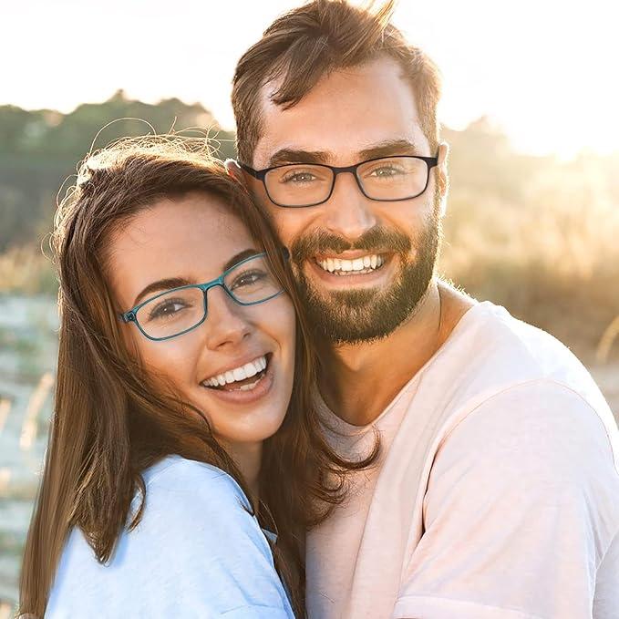 JEERO Blue Light Blocking Glasses - Lightweight Frame Computer Glasses, Anti Eyestrain & UV Glare, Non-Prescription