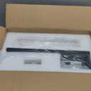 Clear Ribbed Glass Iron Forge Sconce, Long Shape with Metal Black Plate Wall Light, Vanity Light for Bathroom, Living Room, Bedroom, 3.25" W x 4.75" D x 19.75" H (Black)