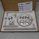 HOMOTEK 4 Pieces Bathroom Accessories Hardware Set, 24 inch Towel Bar, Towel Ring, Robe Hook, Toilet Paper Holder, Stainless Steel Rack Kit Wall Mounted, Brushed Stainless Steel