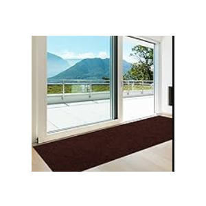 2' x 6' Runner Rugs with Rubber Backing, Indoor Outdoor Utility Carpet Runner Rugs, Stripe Brown, Can Be Used as Aisle for The RV and Boat, Laundry Room and Balcony