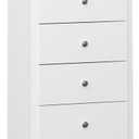 Prepac Sonoma 6 Drawer Dresser for Bedroom, Tall Chest of Drawers, Bedroom Furniture, Clothes Storage and Organizer, 19" D x 23.25" W x 52.75" H, White