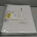 White Full Blackout Window Curtain Liner Panel Rod Pocket Bedroom Drape with 10 Hooks Microfiber Thermal Coating Noise Reducing Room Winter Cold Liner Window Treatment Sets 2 Panels (48"x81"x2, White)