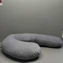Momcozy Pregnancy Pillow, Original F Shaped Maternity Pillow for Pregnant Women with Adjustable Wedge Pillow, Full Body Support Pregnancy Pillows for Side Sleeping with Velvet Cover, Grey