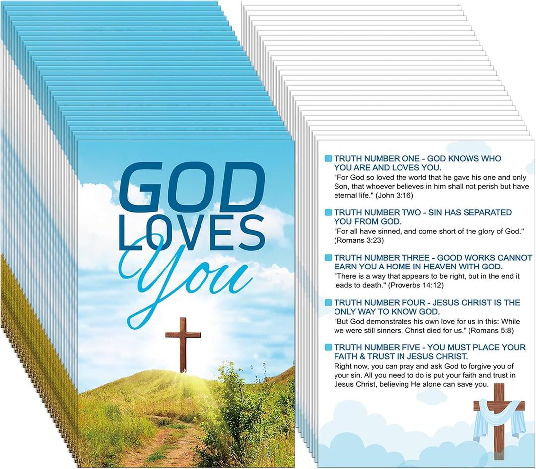 200 Pcs Gospel Tract Card Salvation Cards Pocket Holy Postcard Prayer Postcards Christian Inspirational Bible Verses Bookmark for Christian Gift(God Loves You) 200 Pcs Gospel Tract Card Salvation Cards Pocket Holy Postcard Prayer Postcards Christian Inspirational Bible Verses Bookmark for Christian Gift(God Loves You)