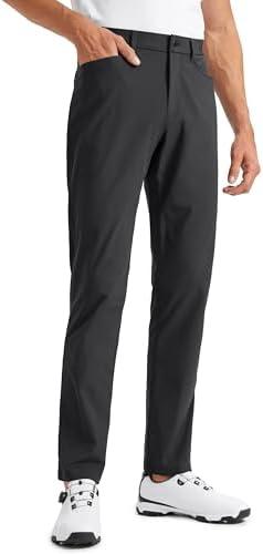 CRZ YOGA Men's All Day Comfy Golf Pants with 5-Pocket Quick Dry Lightweight Casual Work Stretch Trousers Size 36W x 34L