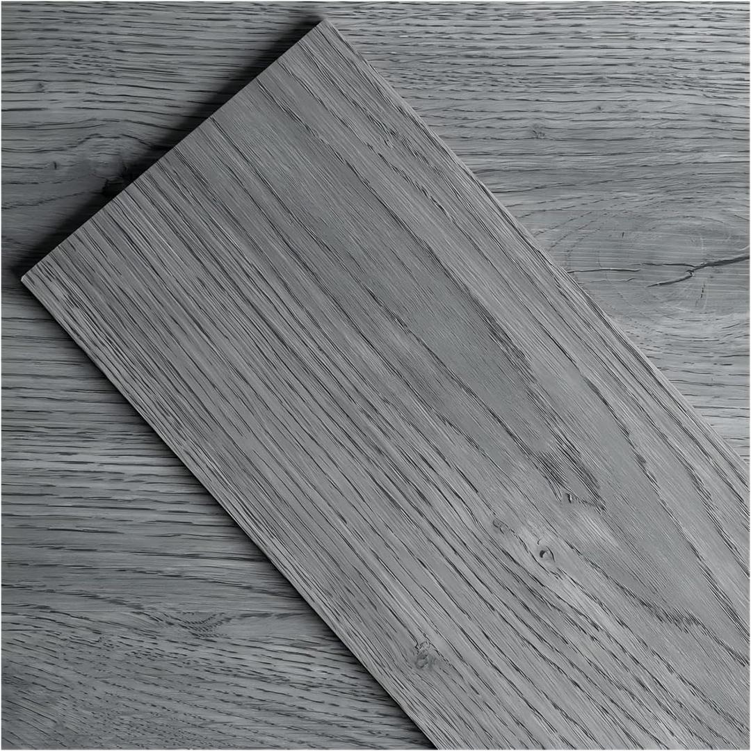 ATOPOSE Peel and Stick Floor Tile,Vinyl Wood Plank Flooring 7 PCS- 36" x 6",Washed Grey,Self Adhesive Flooring and Fire-Resistant for Bedroom Kitchen Bathroom Hallway Living Room Office School (10.5 Sq.Ft)
