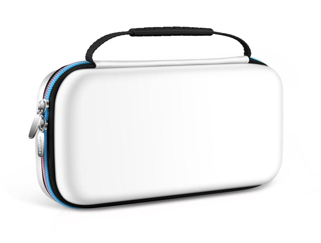 Ivoler Carrying Case for Nintendo Switch 2 Model(2025), Portable Hard Shell Pouch Carrying Travel Game Bag for Nintendo Switch 2 Accessories Holds 12 Game Cartridge (White)