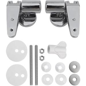 Soft Close Toilet Seat Hinges, Toilet Lid Hinge Set with Screw, Chrome Toilet Base Replacement Fittings Hinge Seat Parts, 115 to 75 Fast, 75 to 0 Slow