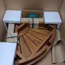 AquaTeak The Original 15.5" Kai Corner Teak Shower Bench with Shelf