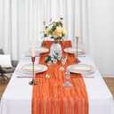 6 Pack Orange Cheesecloth Table Runner 10Ft Spring Gauze Cheese Cloth Table Runner 35x120 Inch Boho Sheer Rustic Fabric for Party Decor Baby Shower Wedding Holiday Decorations