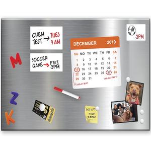 Magnet and Message Board | Super Jumbo 30 x 40 x 0.7 Inch Magnet and Message Board | Mountable Steel Bulletin Board (Silver)