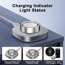 Charger Compatible with Aura-Ring Gen 4 Size 7,Fast Safe Charging Dock and USB-C Cable, Silver Gray
