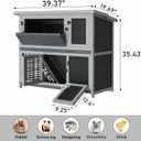 STILLCOVE Large Rabbit Hutch Outdoor: 2-Story Bunny House with Hay Feeder