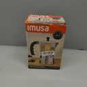 IMUSA 12-Cup Stovetop Espresso Maker, Cast Aluminum Coffee Maker, Cuban Coffee Brewer, Moka Pot Style, Portable Coffee Maker for Home, Camping, or Travel