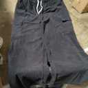 Nnhblu Black Fleece Lined Cargo Pants Men Drawstring Big and Tall Sweatpants for Men Men Pants with Pockets Fashion Gifts for Him, Black,XXL