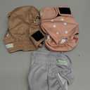 wegreeco Washable Dog Diapers Female Highly Absorbent Reusable Diapers for Doggie in Heat Dog Period for Heat Cycle, 3 Pack (Medium (Medium (12"-15" Waist), Champagne Colour)