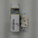 Leviton 15 Amp, 120/277 Volt, Duplex Style Single-Pole/3-Way Ac Combination Switch, Commercial Grade, Light Almond, 5241-T