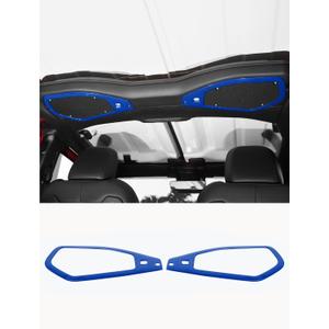 Savadicar Overhead Soundbar Speaker Trim Cover for 2024+ Jeep Wrangler (JL) & Gladiator (JT), Enhance Interior Aesthetics with Premium Styling Accent Accessories, Blue, 2 Pcs