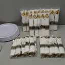 WELLIFE 350-Piece Gold Disposable Plates and Cutlery Set - Premium 10.25" Dinner Plates, 7.5" Dessert Plates, 9oz Cups & Cutlery for Weddings, Catering Events - 50 Guest Service - Elegant & Sturdy