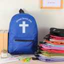 Amylove 12 Pcs Kids Christian Backpacks Bulk- 17'' Religious Jesus Loves You Cross Backpack for Christmas Church Gifts(Multicolor)