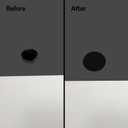 RUBBER BOND 2-Pack Ceiling Cover Plate Wall Hole Cover - 7-inch Round Self-Adhesive Plate for Ceilings or Wall - Black
