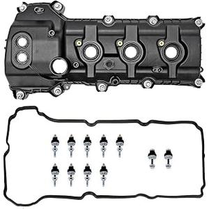 Left Engine Valve Cover Replace compatible with Ford 11-19 Explorer 15-17 F-150 11-18 Edge 3.5L with Gasket Set Replace# BR3Z-6582-R, BR3Z-6582-M, BR3Z-6582-P, BR3Z-6582-E